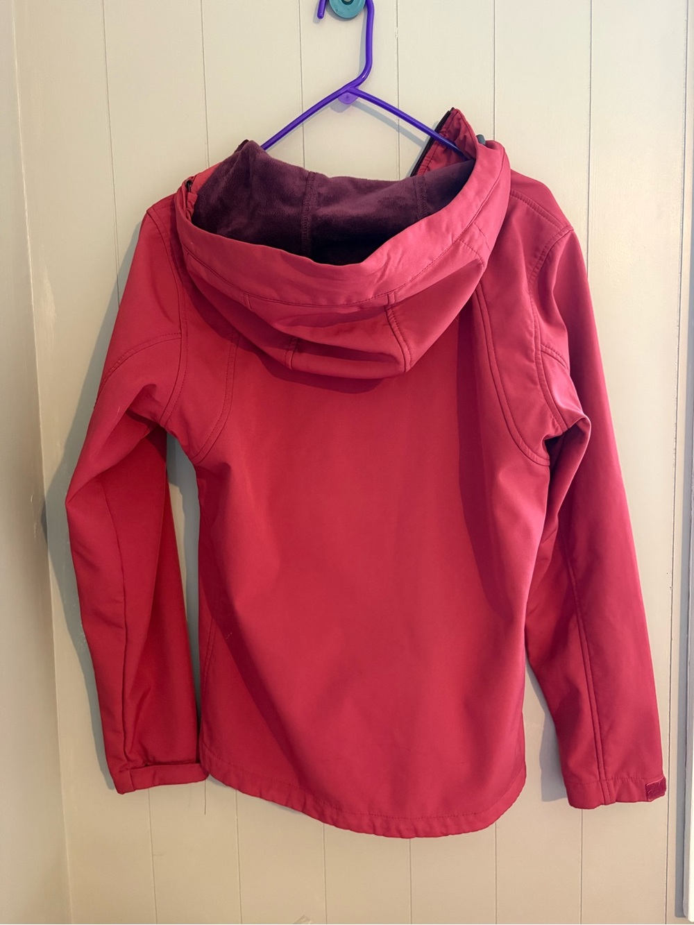 Women’s Red Hooded Softshell Jacket - Picture 2 of 3